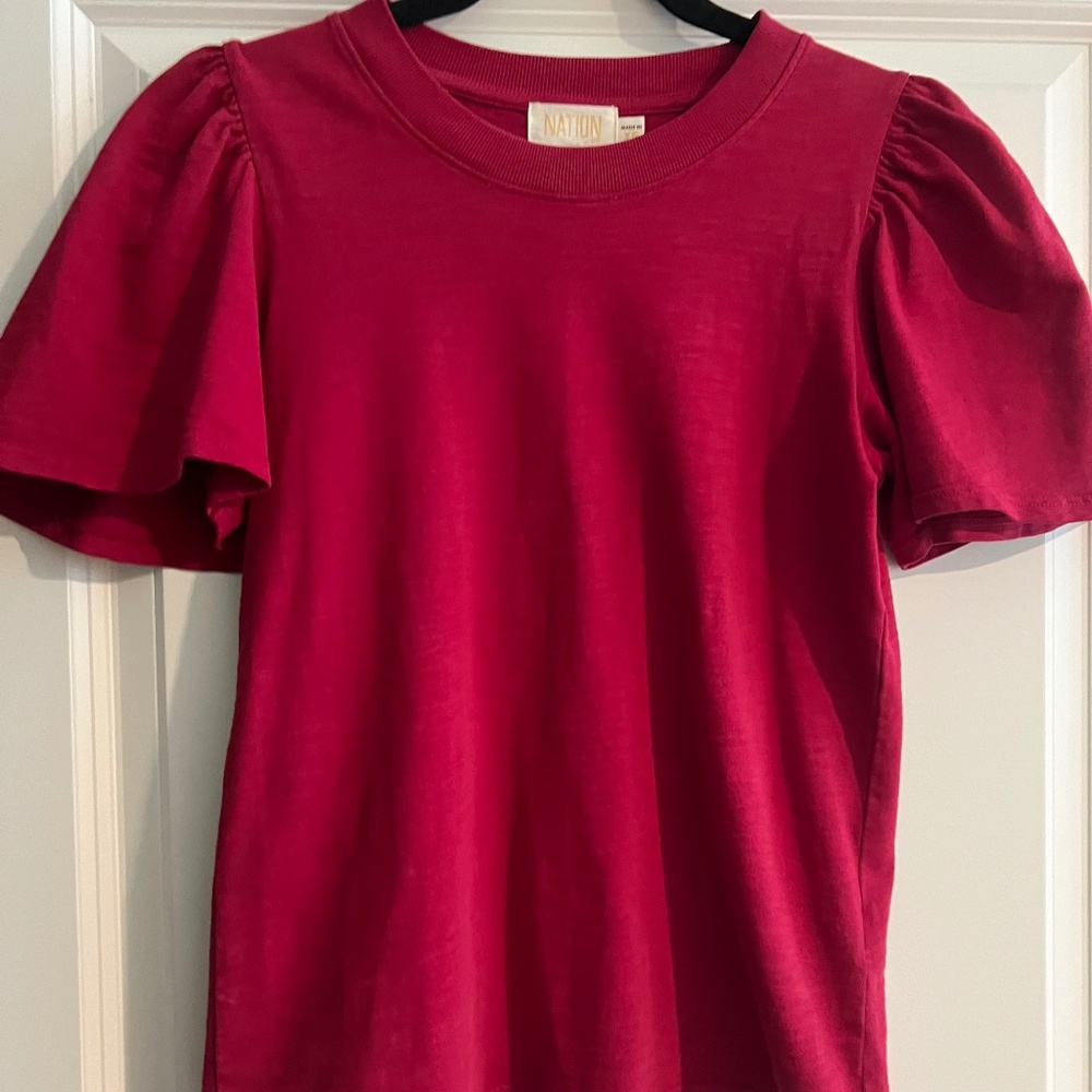Nation LTD Red Flutter Savanna Top